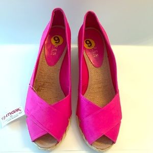Ralph Lauren bright pink espadrilles
